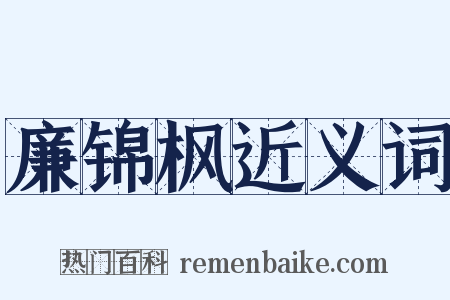 廉锦枫近义词是什么意思的图片